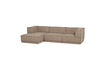 Miniatura Sofá chaise longue izquierda tejido teddy taupe Manu 1