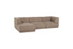 Miniatura Sofá chaise longue izquierda tejido teddy taupe Manu 3
