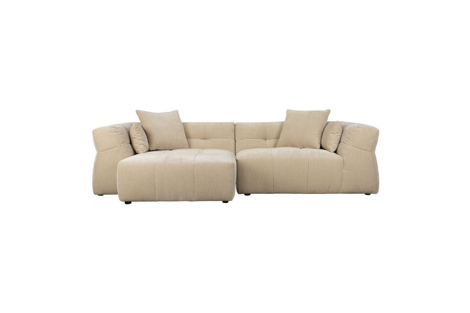 Sofá con chaise longue izquierda beige Hodge DutchBone