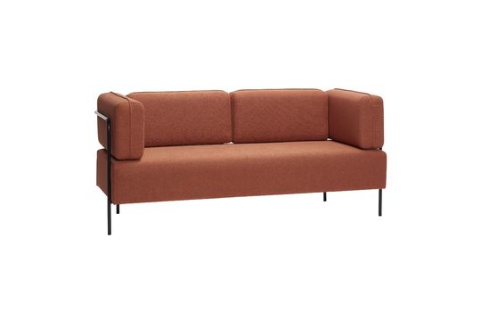 Sofá de 3 plazas en tejido Block naranja Clipped