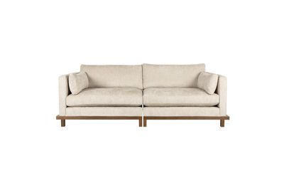 Sofá de 3 plazas en tela beige Blossom