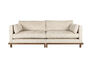 Miniatura Sofá de 3 plazas en tela beige Blossom Clipped