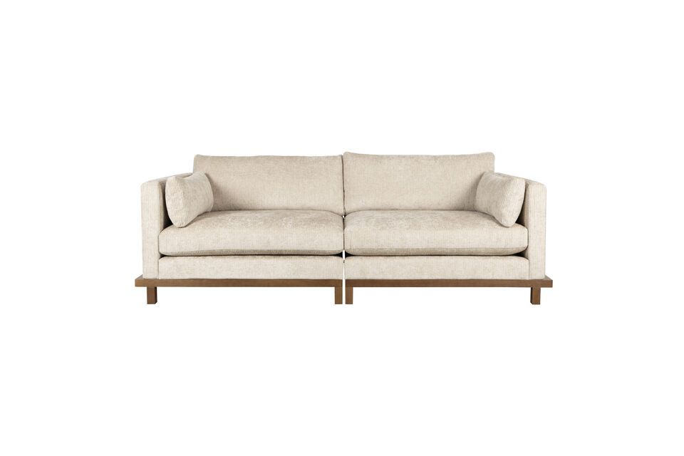 Sofá de 3 plazas en tela beige Blossom Zuiver