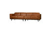 Miniatura Sofá de 4 plazas 280 cm eco-cuero Cognac STATEMENT 2