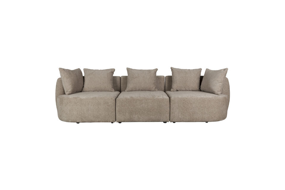 Sofá de 4,5 plazas en tejido beige Rocca DutchBone