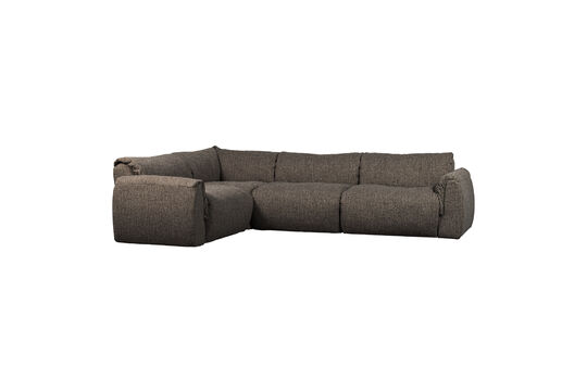 Sofá de esquina a la izquierda tejido gris cálido melange Baggy Clipped