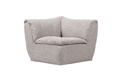 Sofa-Eckelement 96x96 cm Webstoff Melange Natur Baggy