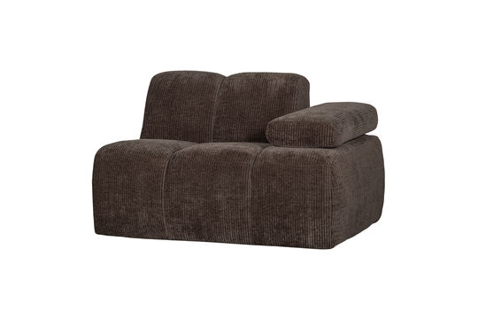 Sofa-Element 1-Sitzer Armlehne rechts Rippstoff braun MOJO ohne jede Grenze