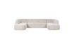 Miniatura Sofá en forma de U 339 cm Chenilla Pearl Melange SLOPING 2