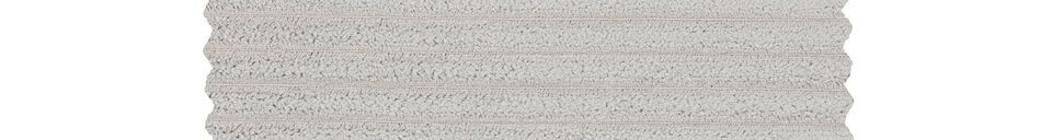 Descriptivo Materiales  Sofá esquinero acanalado Bean gris claro