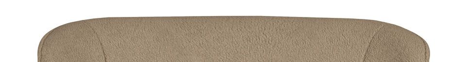 Material Details Sofa in beige sheepskin effect fabric Sara