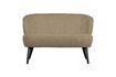 Miniature Sofa in beige sheepskin effect fabric Sara 1