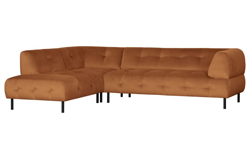 Sofa left corner velvet cinnamon Lloyd Woood