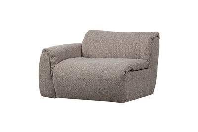 Sofa-Modul 1-Sitzer Armlehne links Stoff Braun Melange BAGGY