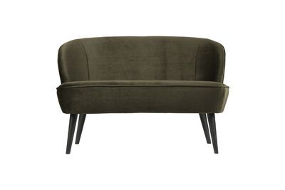 Sofá Sara de terciopelo caqui