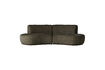 Miniatura Sofá semicircular 4 plazas terciopelo marrón jaspeado Batavier 4