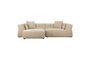 Miniature Sofa with left chaise longue beige Hodge Clipped
