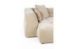 Miniature Sofa with left chaise longue beige Hodge 4