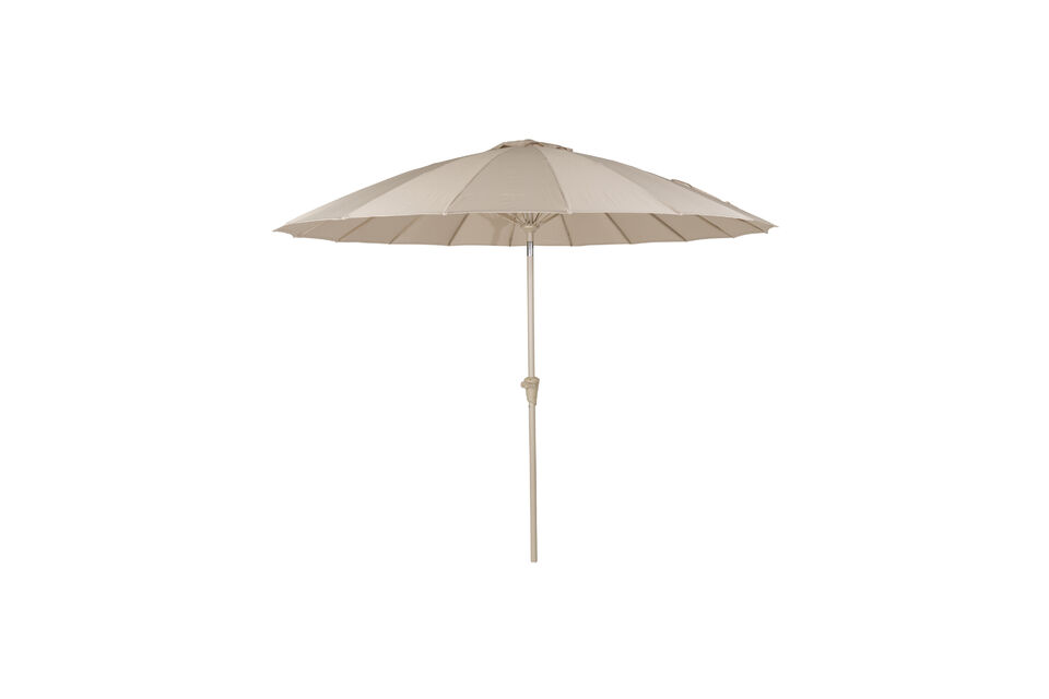 Sombrilla Ø 250 cm de poliéster beige Sunshine Sunbrella Shade Zuiver