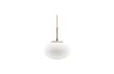 Miniatura Sospensione in vetro bianco e metallo dorato Opal 1