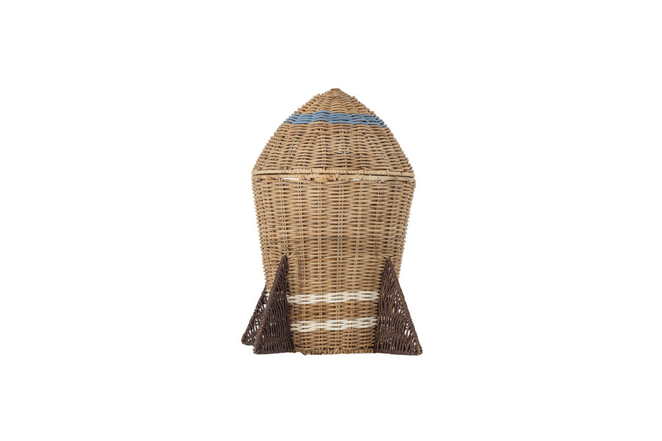 Space Basket con coperchio, Naturale, Rattan - 3