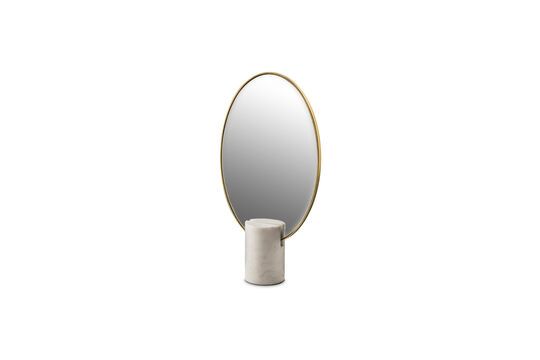 Specchio in marmo bianco Oval Foto ritagliata