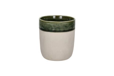 Spiro gran vaso de gres verde oscuro