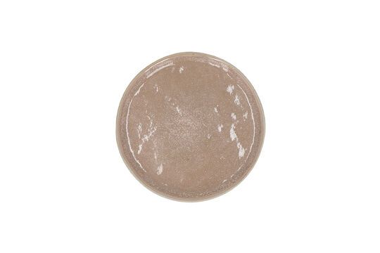 Spiro pink stoneware plate Clipped