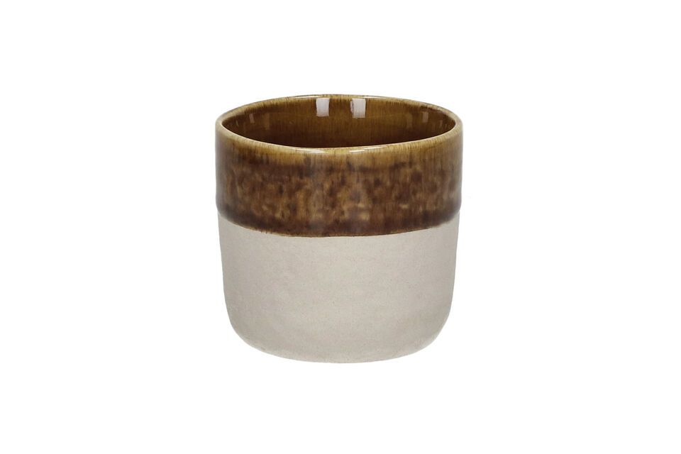 Spiro vaso pequeño de gres marrón Pomax