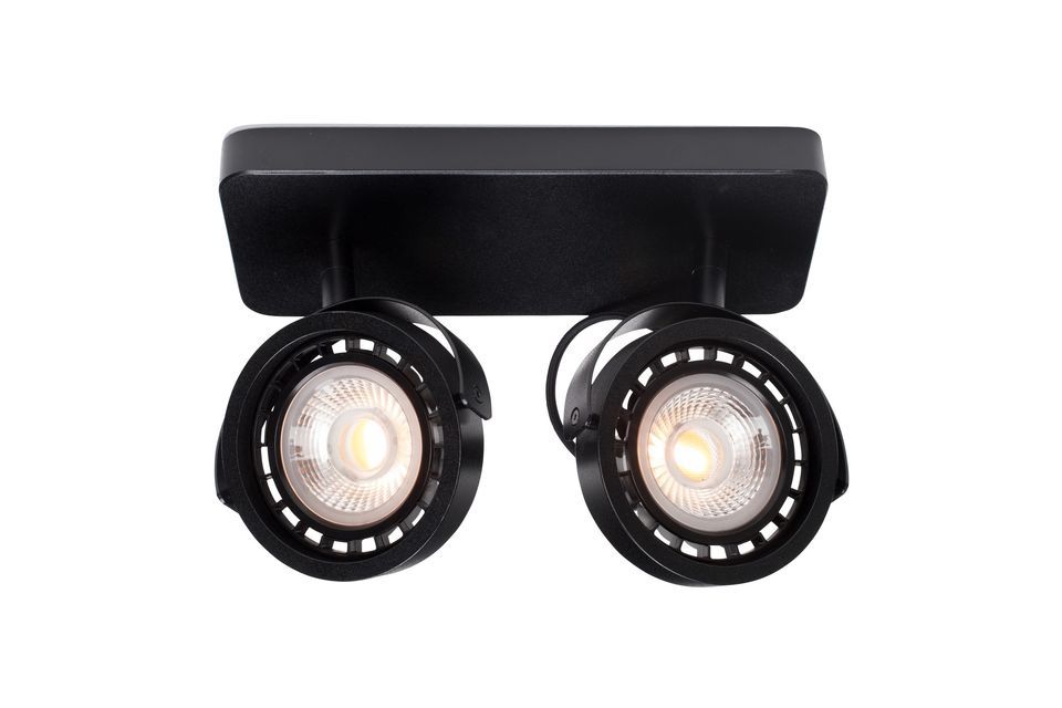 Spot double en aluminium noir Dice-2 - 4