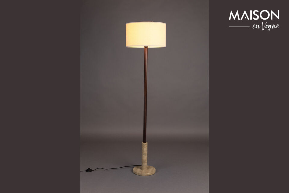 Stehlampe aus beigem Travertin Jackson DutchBone