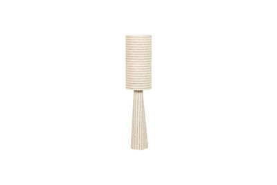 Stehleuchte 130xØ30 cm Metall und Bouclé Natur Loft