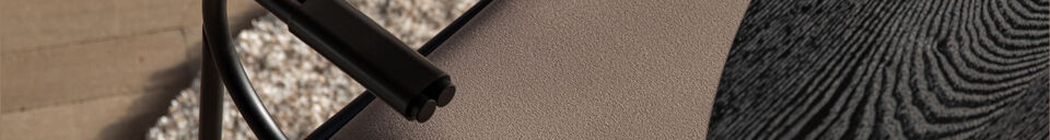 Benadrukte materialen Stoel Alba Zwart Beige