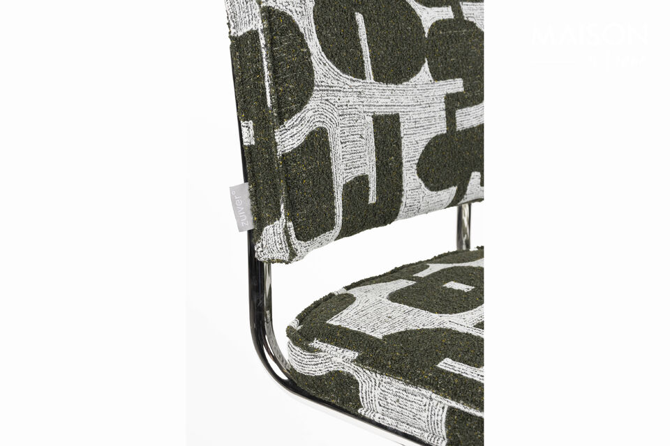Stoel in groene stof Ridge Kink Deco Symbols - 7