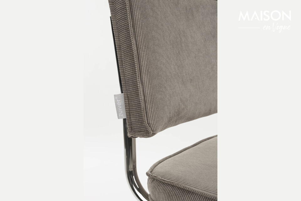 Stoffstuhl in Dunkelgrau Ridge Kink Rib - 19