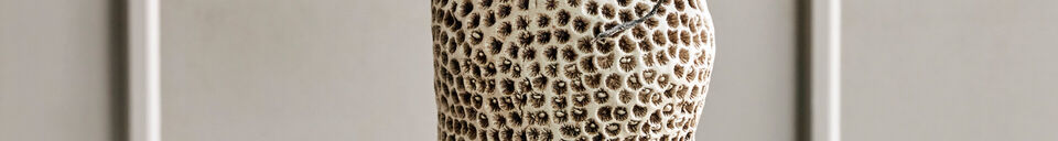Material Details Stoneware Vase H29 cm Beige Pan