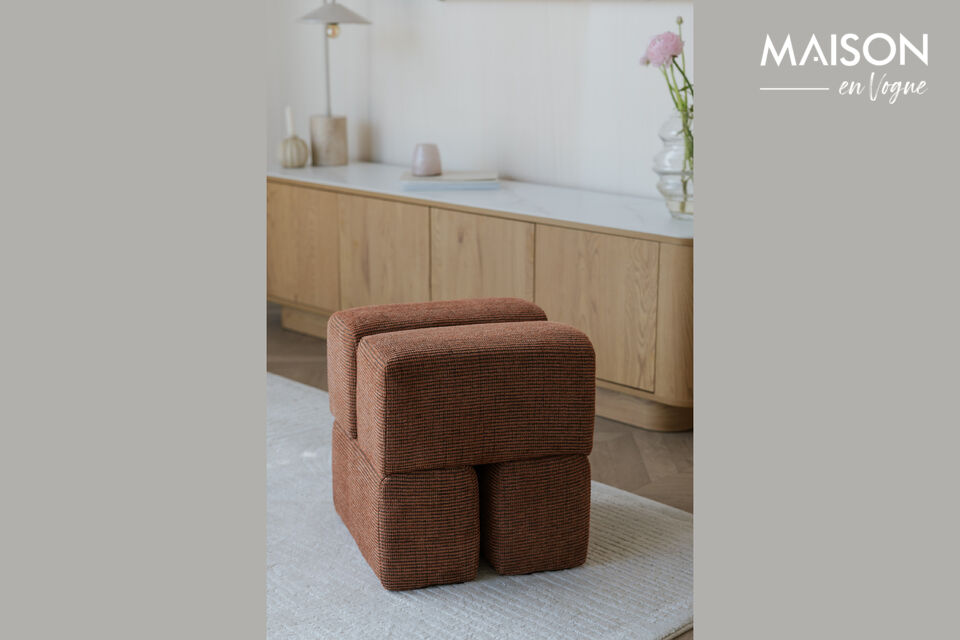 With the Staple pouf, you bring a small statement piece into your home