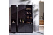 Miniature Storage cabinet 40 cm Pine Deep black FINCA 2