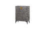 Miniature Storage Cabinet H108 cm Mango Wood Black/White Menne Clipped
