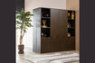 Miniature Storage cabinet left 108 cm pine mid brown MEGGY 2