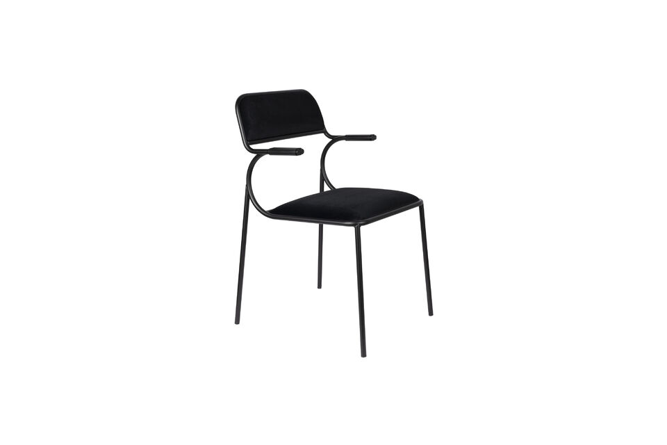 Stuhl Alba Schwarz Schwarz Zuiver