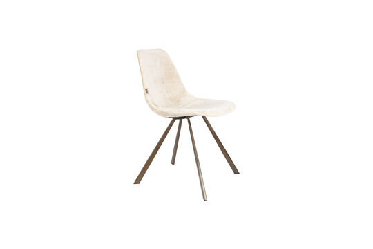 Stuhl aus beigem Polyester Franky