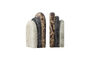 Miniatura Sujetalibros set de 2 de mármol multicolor Vani Clipped