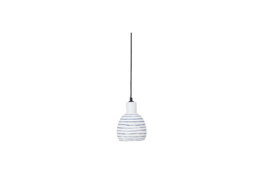Suspension D14,5xH21,5 cm en grès blanc Elga Détouré