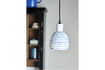 Miniature Suspension D14,5xH21,5 cm en grès blanc Elga 2