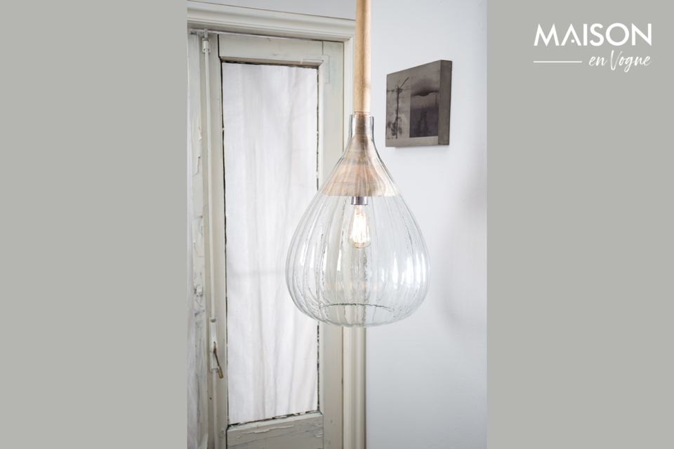 Suspension Drop Glass Dutch Bone