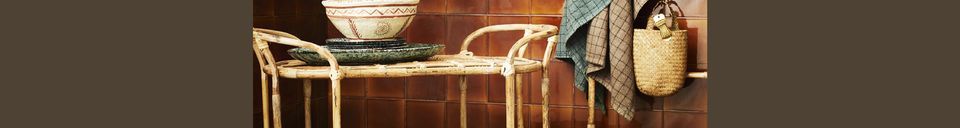 Mise en avant matière Suspension en bambou beige Calli