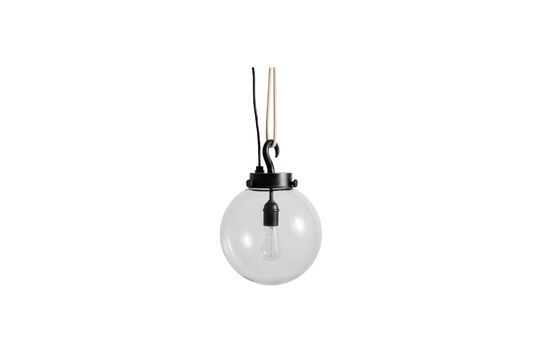 Suspension en laiton noir Globe