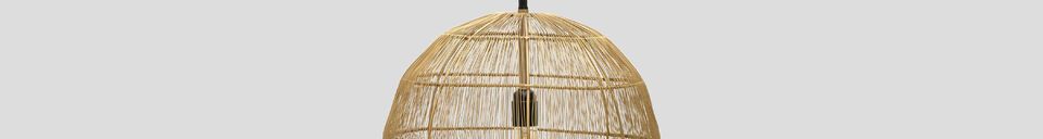 Mise en avant matière Suspension en métal beige Asmara