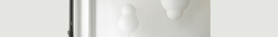 Mise en avant matière Suspension en paper blanc Bulb Puff
